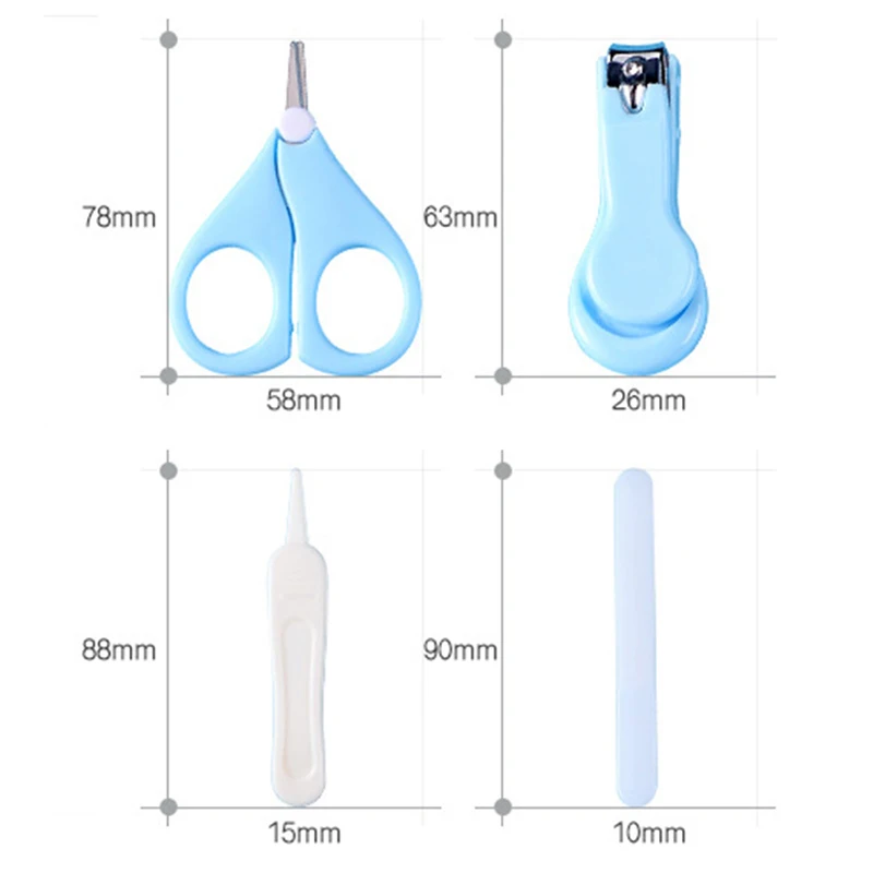 bebê prego scissor ferramenta de cuidados com as unhas do bebê criança seguro portátil clipper aparador arquivo pinça com caixa crianças manicure kit