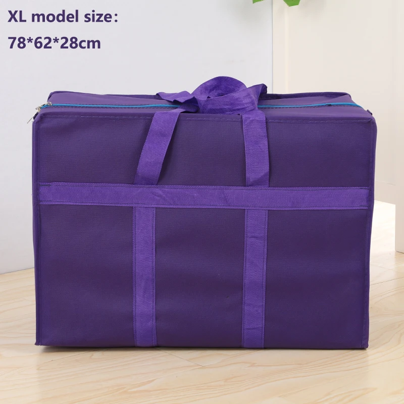 Очень большая дорожная сумка, переносная сумка, ткань Оксфорд, сумка для упаковки багажа, водонепроницаемая, 30л 100л 130л, толстая Нетканая сумка - Цвет: violet XL