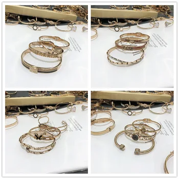 

30 Pcs/lot fashion women classical stainless steel bangles lot luxury women bangles jewelry wholesale 1029-26