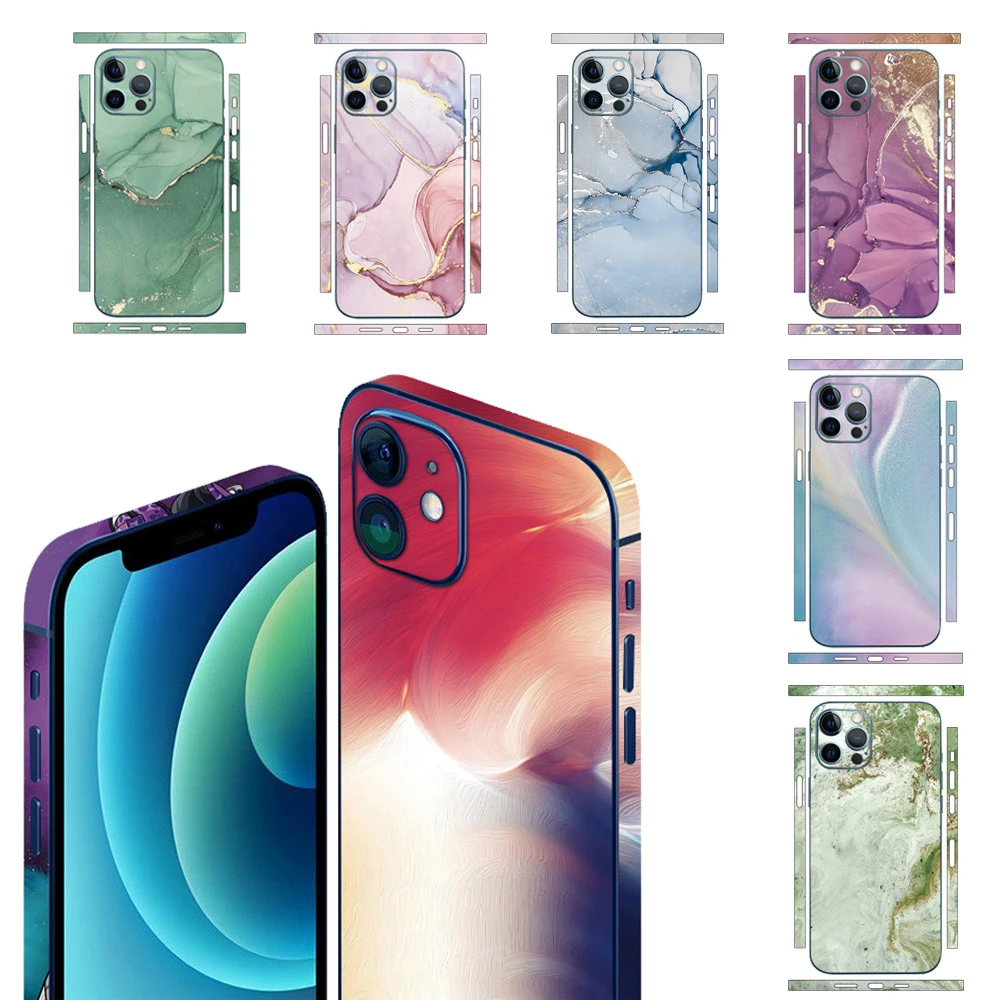 3m Films For Iphone 12 Pro Max Back Film Full Covers Marble Decal Skin Protector Sticker For Iphone 12 Mini I12 Stickers Cases Screen Protectors Aliexpress