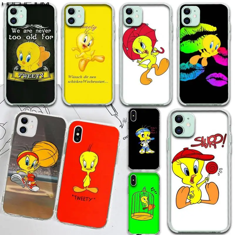 HPCHCJHM looney tunes Tweety Bird Мягкий силиконовый чехол для телефона iPhone 11 pro XS MAX 8 7 6S Plus X 5S SE