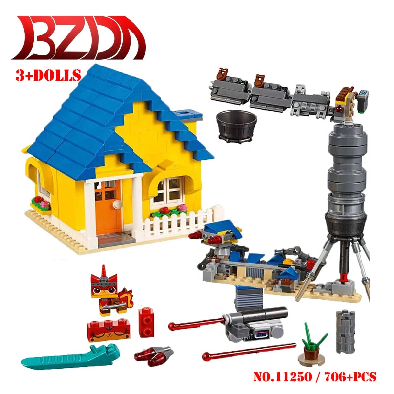 Emmetlys Dream House Rescue Rocket Movie 724 шт house building block совместимые строительные игрушки Фигурки