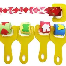 Детская рисовальная губка для граффити, кисть, валик для запечатывания, роликовая краска, обучающий инструмент, Детские diy обучающие средства для раннего образования