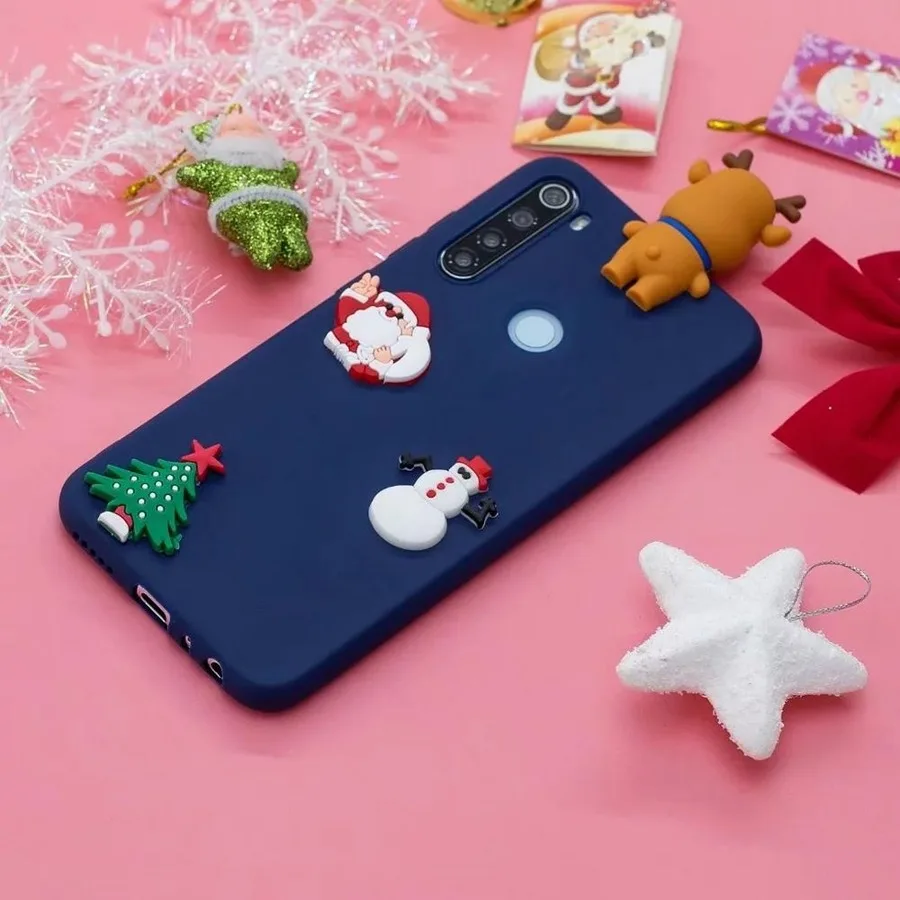 Чехол для телефона с рождественским рисунком Redmi Note 8 Pro чехол милый мультяшный