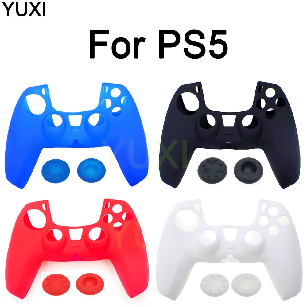 

YUXI Non Slip Soft Silicone Case for PS5 Protective Cover Shell for PS5 Wireless Controller Accessories