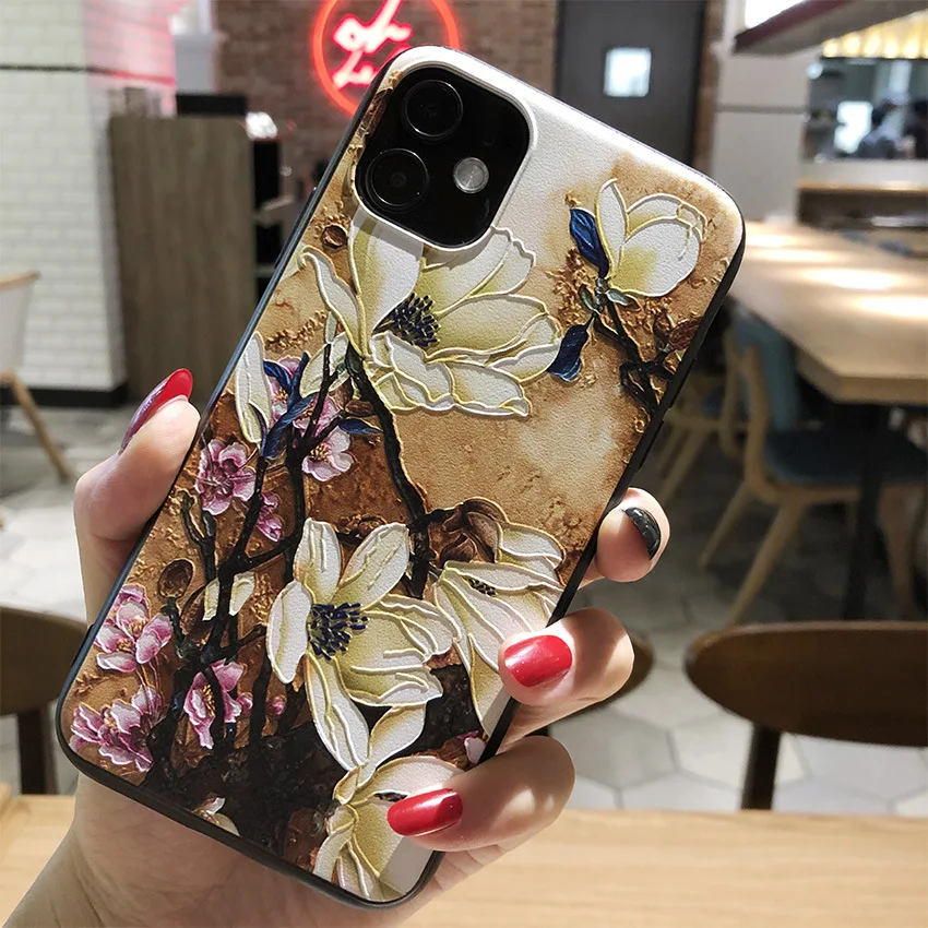 Чехол для Xiaomi Redmi 9A 9 Note 8 Pro силиконовые чехлы телефонов с объемным цветком 8A чехол