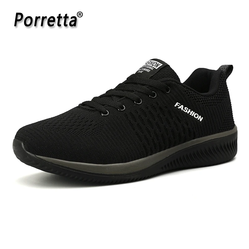 

Porretta Mesh Breathable Men Sneakers Comfortable Casual Male Shoes Fashion Flat Men Footwear Lightweight Lace-up Walking Shoes