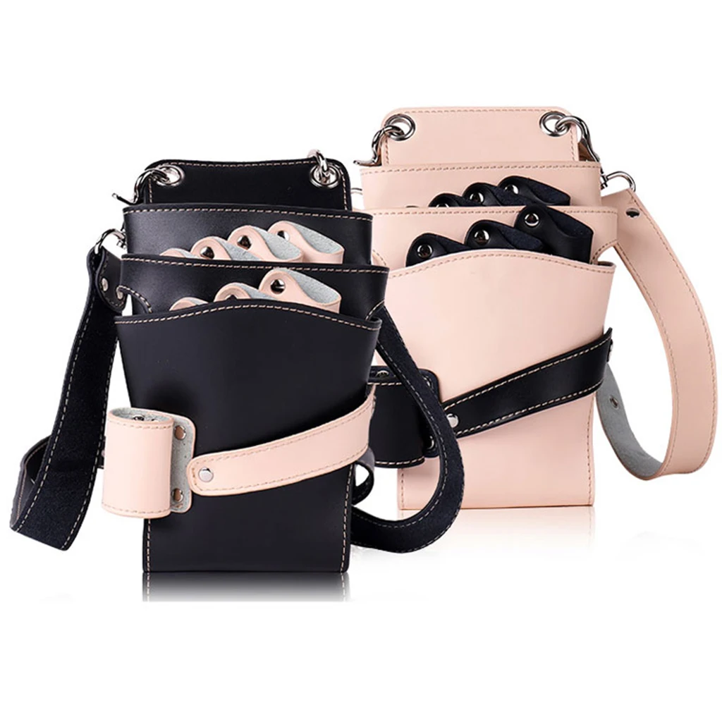 Scissor Pouch Holster with Belt for Hairdressers, Salon Hair Stylist Barber Scissors Shear Hairdressing Waist Holder Case Bag