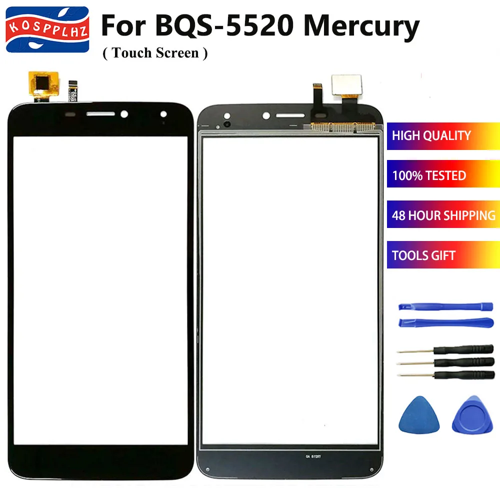Протестировано для BQ мобильного BQS-5520 BQ-5520 Mercury BQS5520 BQ5520 сенсорный экран панель дигитайзер 5,5 дюймов Замена+ Инструменты