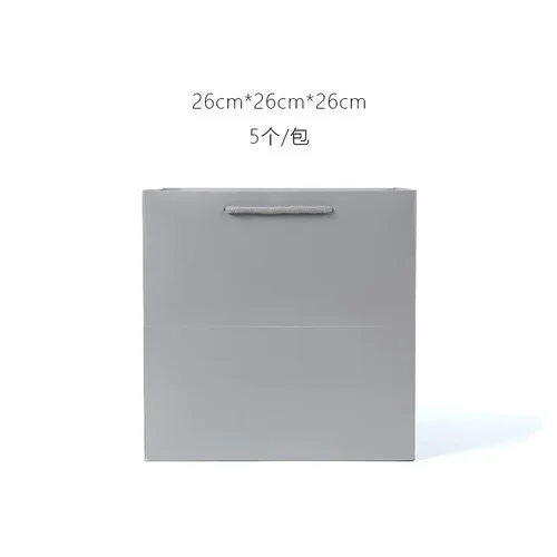 large gray 5 шт утолщенные квадратные вечерние крафт-бумажные сумки Цветы Букет сумки сплошной цвет флорист упаковочные сумки цветочные сумки - Цвет: large gray