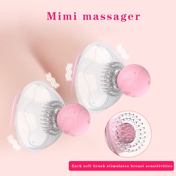 one-button start Breast Pump Nipple Suction Cups Tongue Lick Nipple Sucker Vibrator Breast Enlarge Massager Sex Toy for Woman 3