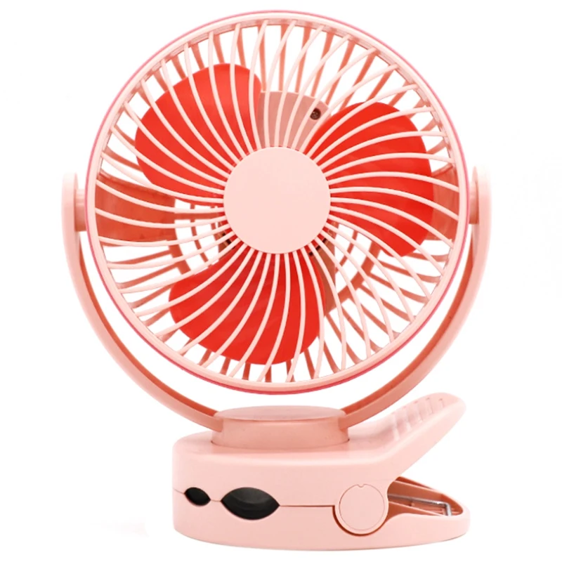 New Usb Mini Fan Clip Charging Rotating Portable Desktop Silent Table