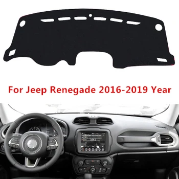 

Black Car Dashboard Cover For Jeep Renegade (2016-2019) 2017-2018 all years Auto Sun Shade Pad Carpet Protector Dash Mat