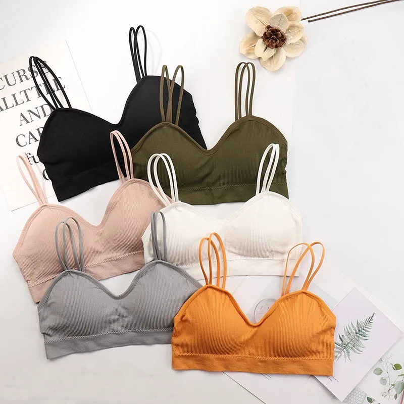 

Summer Bra Underwear Beauty Back Tube Top Padded Bra Ice Silk Seamless Wrapped Chest