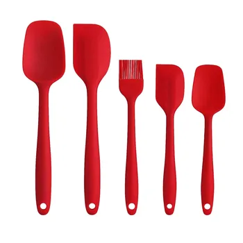 

6PCs/Set Baking Scraper Spatulas Heat Resistant Silicone Cookware Set Kitchen Baking Tool Accessories