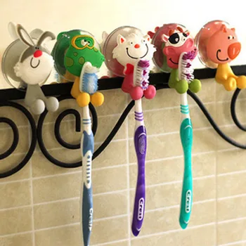 

Creative Cute Cartoon Animal Family Strong Chuck Toothpaste Toothbrush Holder Style Optional for children
