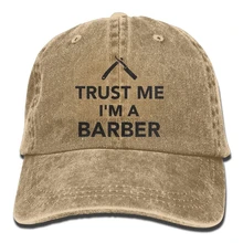 Взрослая ковбойская Кепка шляпа Я парикмахер Регулируемая хлопковая джинсовая Солнцезащитная шляпа для рыбалки на открытом воздухе Ретро-козырек