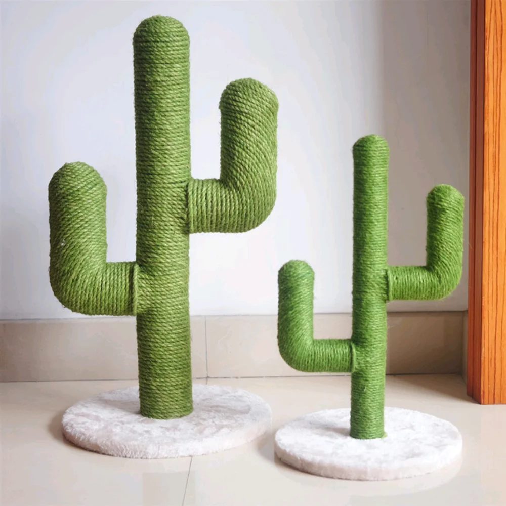 US $29.13 Sisal cactus cat tree cats climbing rack vertical claw board pet supplies creativity plush sisal cat toys interactive