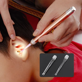 

1 Set Ear Spoon Professional Stainless Steel Ear Spoon Nail Clippers Tweezers Nail Trimmer Set for Children Child Kid (Golden)