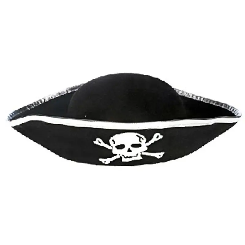 Sombrero de pirata de Tres Esquinas, traje de bucanero, accesorio