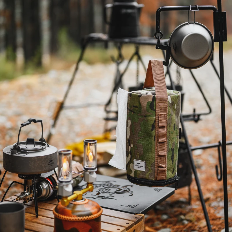 Outdoor Camping Storage Bag Mini Kitchen Camouflage Tissue Box Portable Hanging Pumping Tray