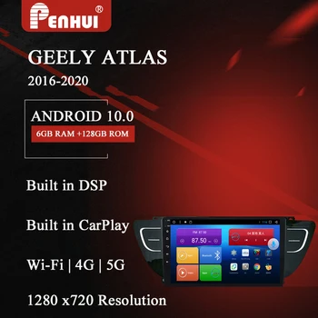 

Android Car DVD For GEELY ATLAS 2016-2020 Car Radio Multimedia Video Player Navigation GPS Android 10.0 Double DIn