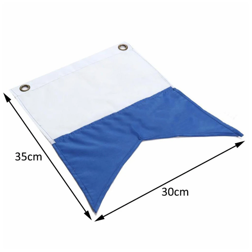 350 x 300mm White and Blue Scuba Diving Dive Boat Alpha Flag National Banner International Sign 5
