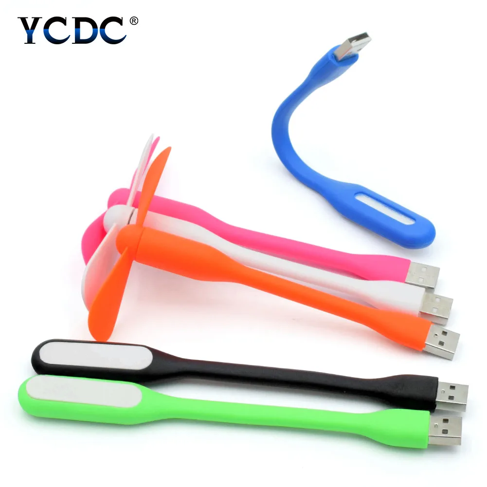 

Creative Mini USB Adjustable Flexible Portable Mini Fan + USB Light Lamp Perfect for Power Bank Notebook Computer Summer Gadget