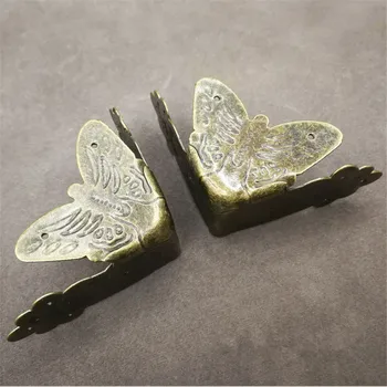 

4pcs Antique Case Decorative Long Feet Leg Metal Corner Furniture Legs Jewelry Gift Wood Box Bottom Foot Protector Brackets