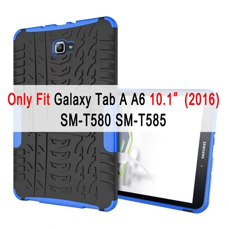 Шина и силикона с откидной крышкой для samsung Galaxy Tab A A6 10,1 чехол T580 T585 T510 T515 SM-T580 SM-T585 SM-T510, коксовое покрытие+ подставка для ручек - Цвет: For SM-T580 SM-T5852