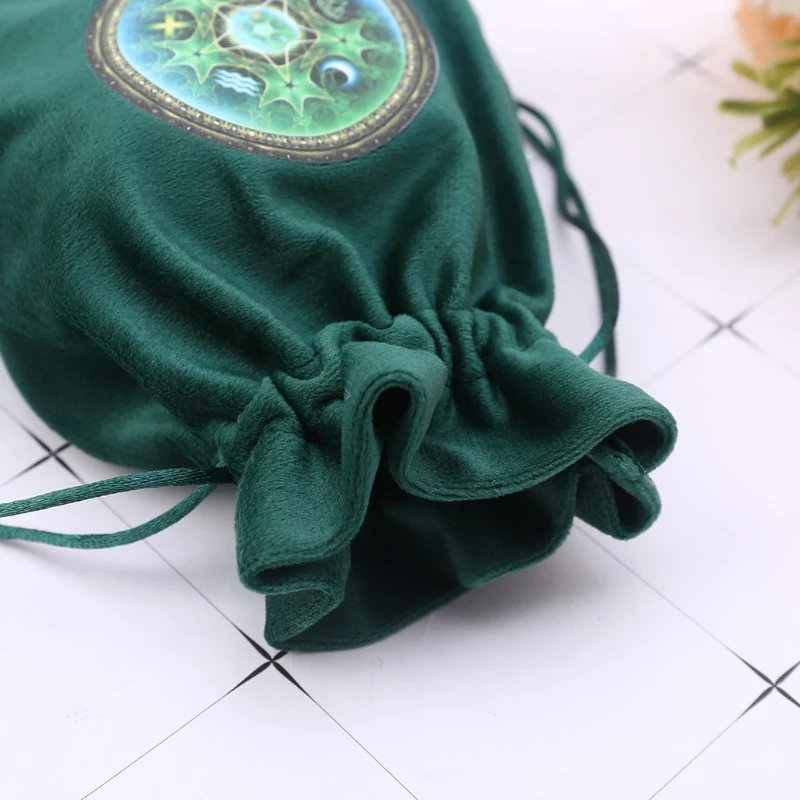 Velvet Tarots Storage Bag Mystical Divination Rune Cards Bag Board Game Dice Drawstring Bag