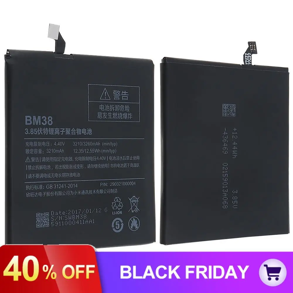 BM38 3,85 V 3210mAh литий-ионная аккумуляторная батарея для Xiaomi 4S