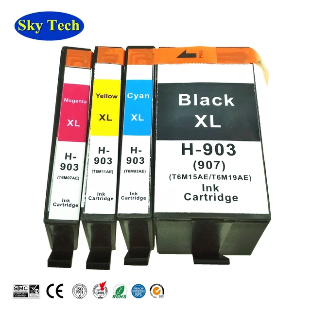 New upgrade 903 903XL compatible ink cartridge for hp Officejet Pro 6950  6960 6961 6963 6964 All-in-one Printer, hp 903XL 907XL