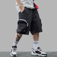 Большие карманы для мужчин скейтборд шорты полиэстер короткие бегущие хип уличная тренировка длиной до колена летний пляжные шорты