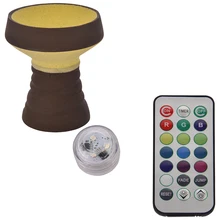 Для наргиле на батарейках светодиодный светильник с дистанционным управлением цветной светильник s и для кальян наргиле из натуральной глины чаша для кальяна