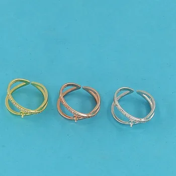 

NEW ARRIVAL Fashion Pearl Ring Mountings, Ring Findings, Ring Jewelry Parts Fittings Charm Accessories Silver Jewellery