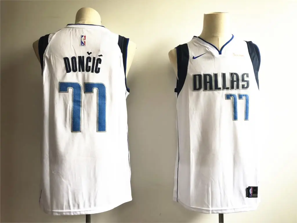 AS PICTURE Сшитые мужские баскетбольные майки Dallas Luka Doncic Dirk Nowitzki camiseta maillot - Цвет: AS PICTURE