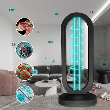 

50W UV Sterilizer Disinfection Light UVC Sanitizer Ozone Ultraviolet Germicidal Lamp Quartz Irradiator Air Timer Bactericidal