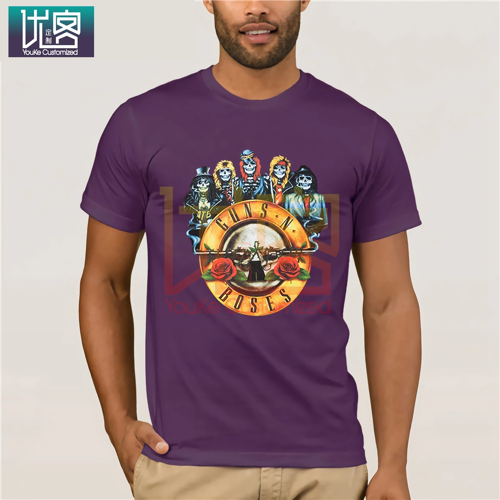 Aolamegs Guns N Roses футболка для мужчин и женщин с круглым вырезом принтом металла рок