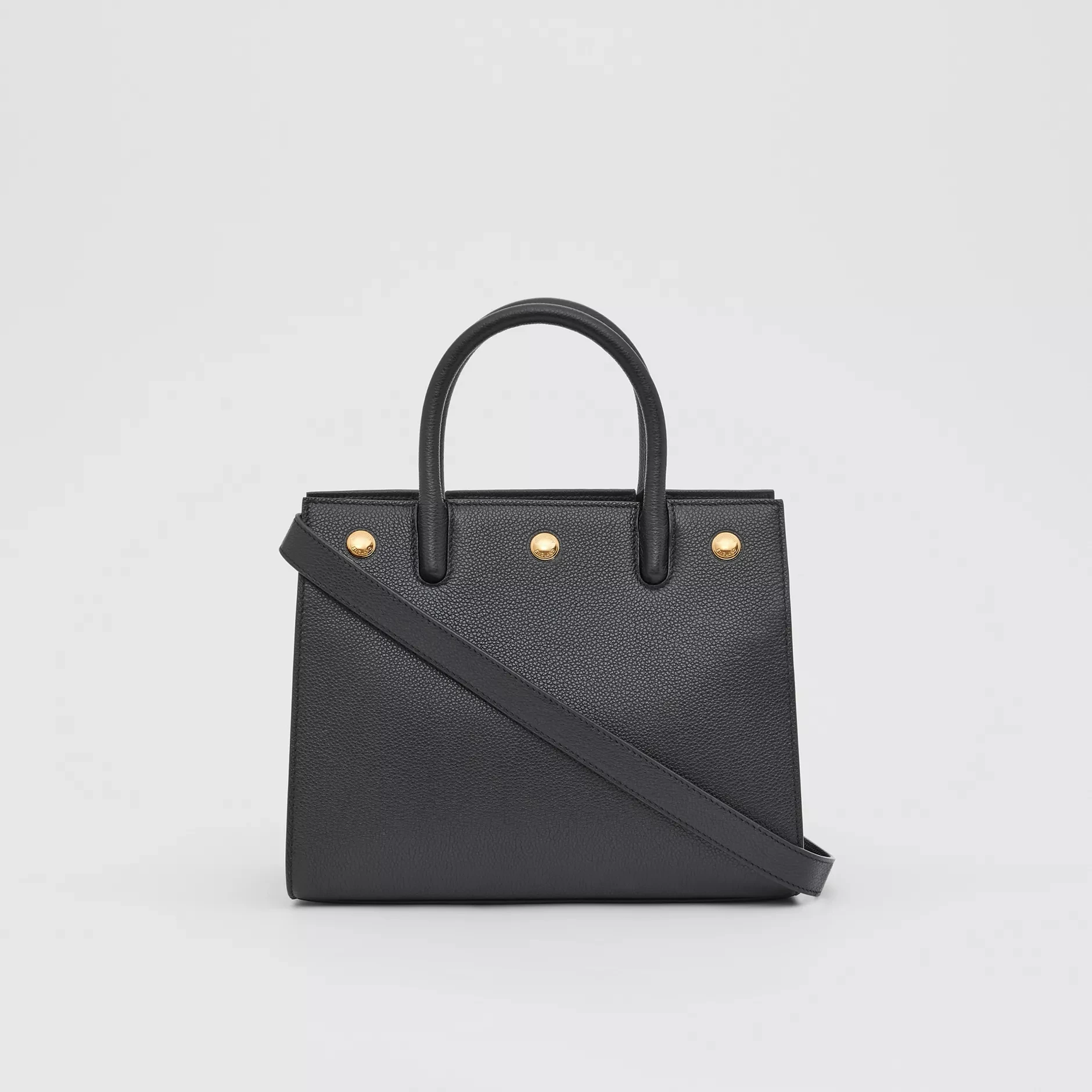 Кожаная мини-сумка Burberry с двумя ручками, сумки-мессенджеры для женщин, сумка через плечо, Женская 80246921 черная