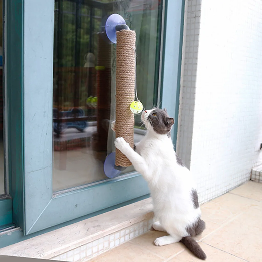 Pet Cat Когтеточка присоска кошка игрушка для окна или стены Когтеточка для кошек товары для кошек одежда аксессуары стиль# R20