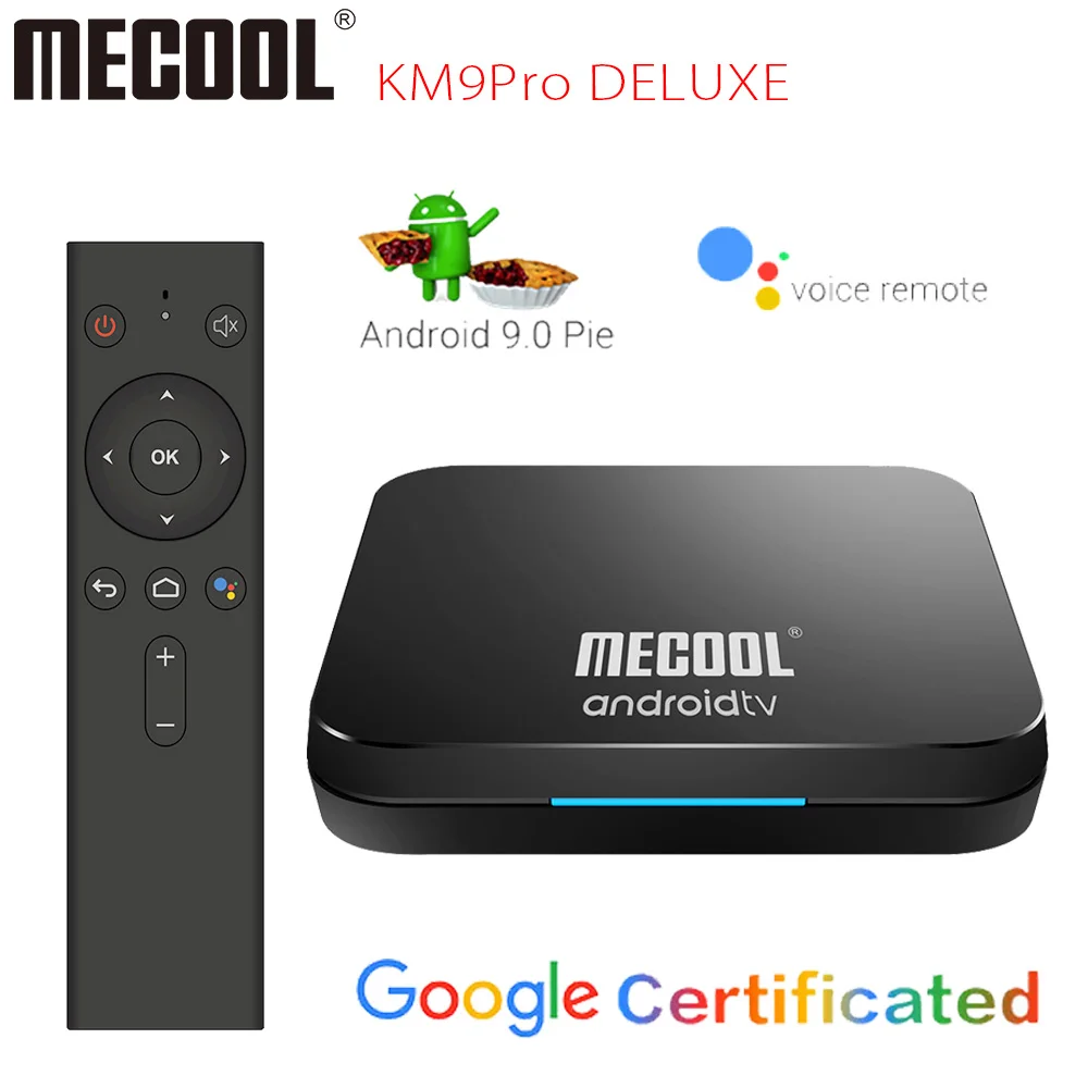 ТВ приставка MECOOL KM9pro Deluxe Google сертифицированная Android 9,0 ТВ приставка 4 Гб DDR4 32 Гб Amlogic S905X2 4K 5G Dual Wifi BT4.0 KM9 PRO