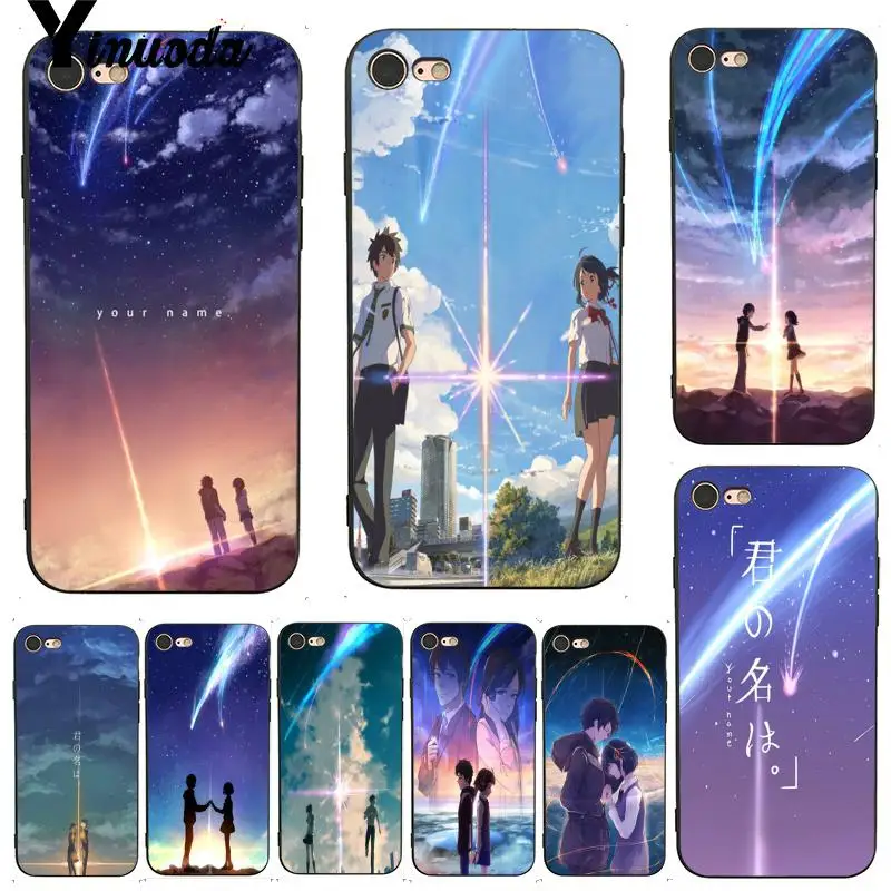 

Yinuoda For iphone 7 6 X Case Kiminonawa Your Name Japanese Anime Top Design Phone Case for iPhone 7 X 6 6S 8 Plus 5 5S XS XR