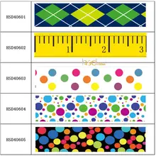 HSDCraft 22 мм 25 мм 38 мм 50 мм 75 мм пользовательские hsd-дизайн геометрические узоры HT напечатаны на корсажной ленте 10 ярдов/рулон