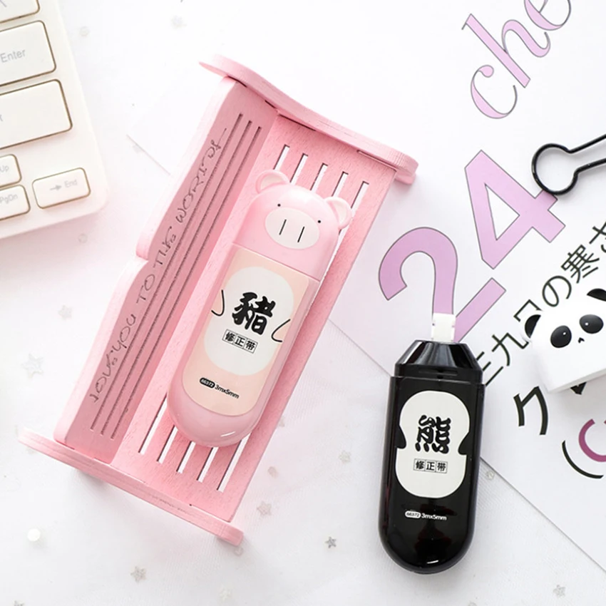Милый мультфильм коррекции ленты студентов Kawaii коррекция канцелярский школьный офисный принадлежности Дети Портативный письменный корректор