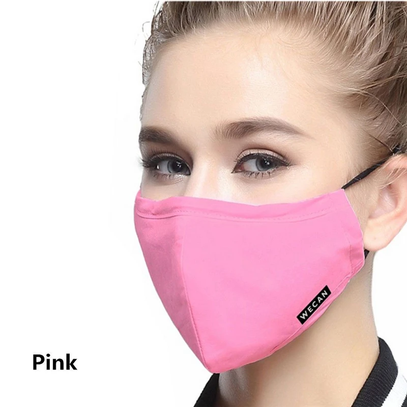 women pink Дышащая удобная хлопковая Анти-пыль Анти-туман Спортивная маска для рта Открытый Велоспорт Пылезащитная маска для лица - Цвет: women pink