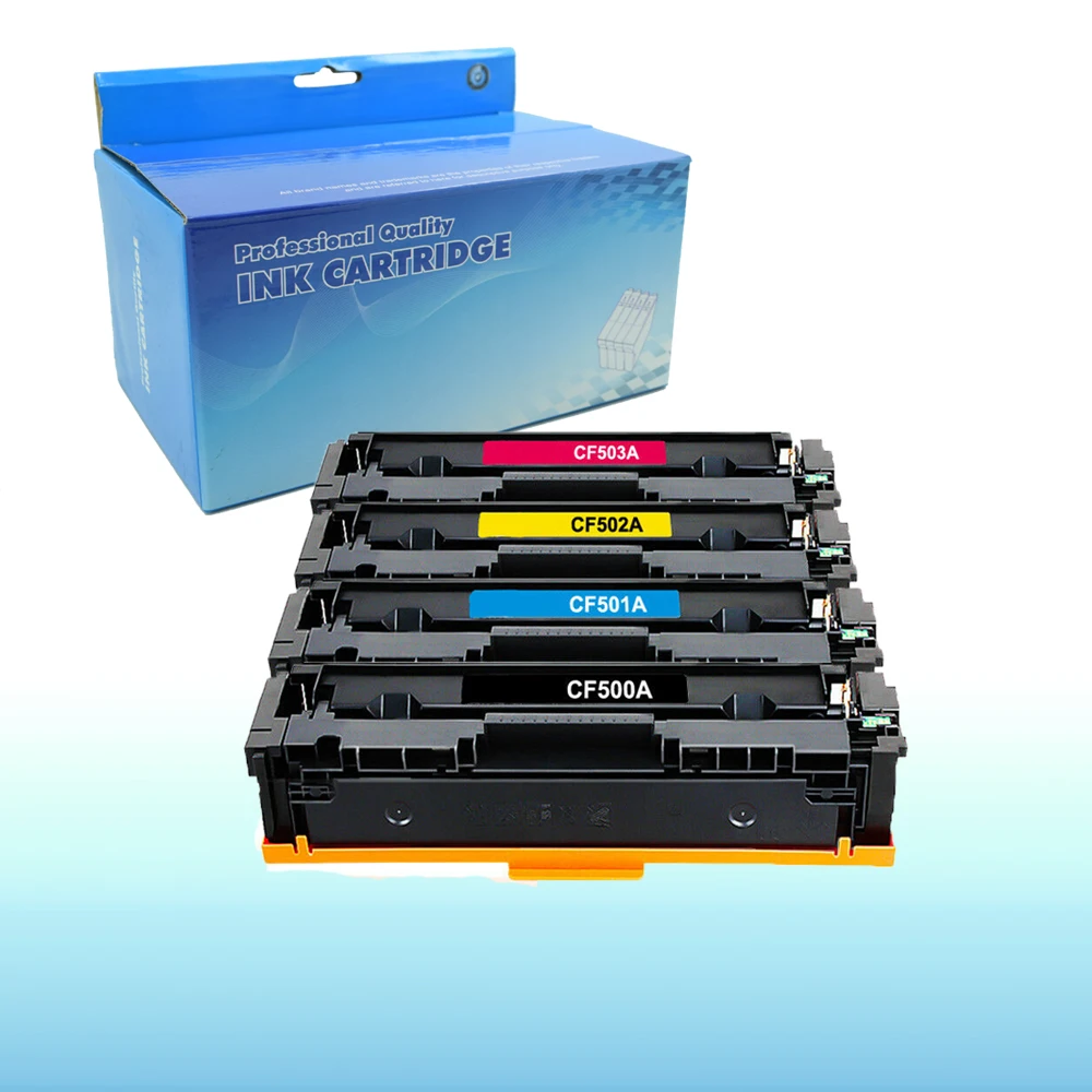 4PK совместимый картридж с тонером CF500A CF501A CF502A CF503A для принтера HP Color LaserJet Pro M254 M254dw