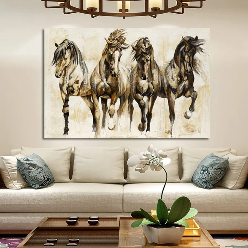 Животные лошадь Рамка DIY живопись по номерам стены искусства картина акриловая холст живопись для украшения дома
