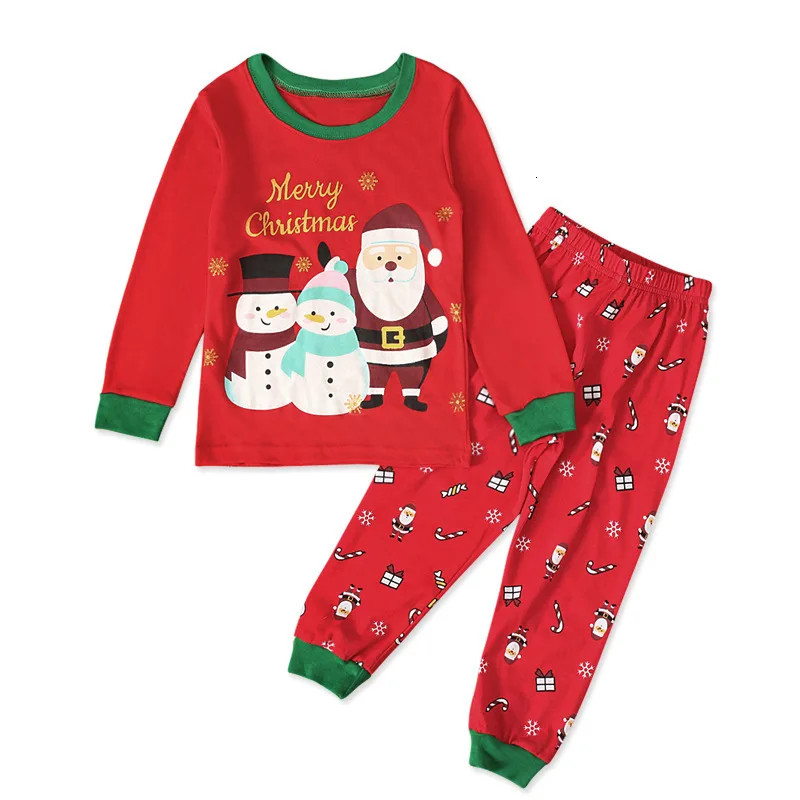 Новинка; для маленьких девочек и мальчиков, ночное белье, Санта Клаус Ночная одежда с оленем, комплект одежды для сна, комплекты для детей Детская осенне-зимняя одежда с рождественским мотивом - Color: 60112A