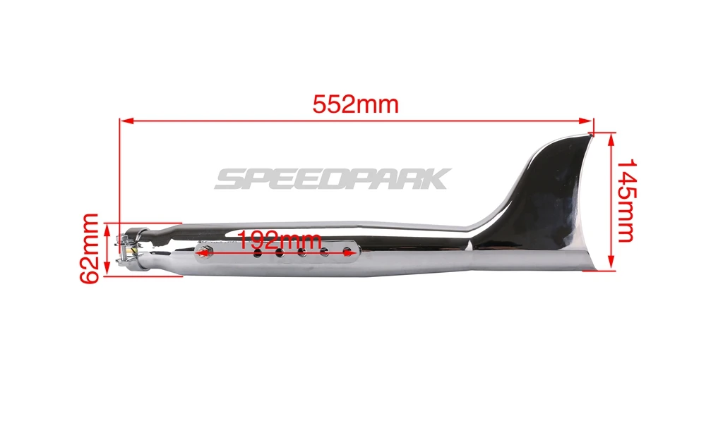 SPEEDPARK аксессуары для мотоциклов рыбий хвост выхлопная труба Fishtail Fin глушитель для винтажных моделей GY6 CBR CBR125 CBR250